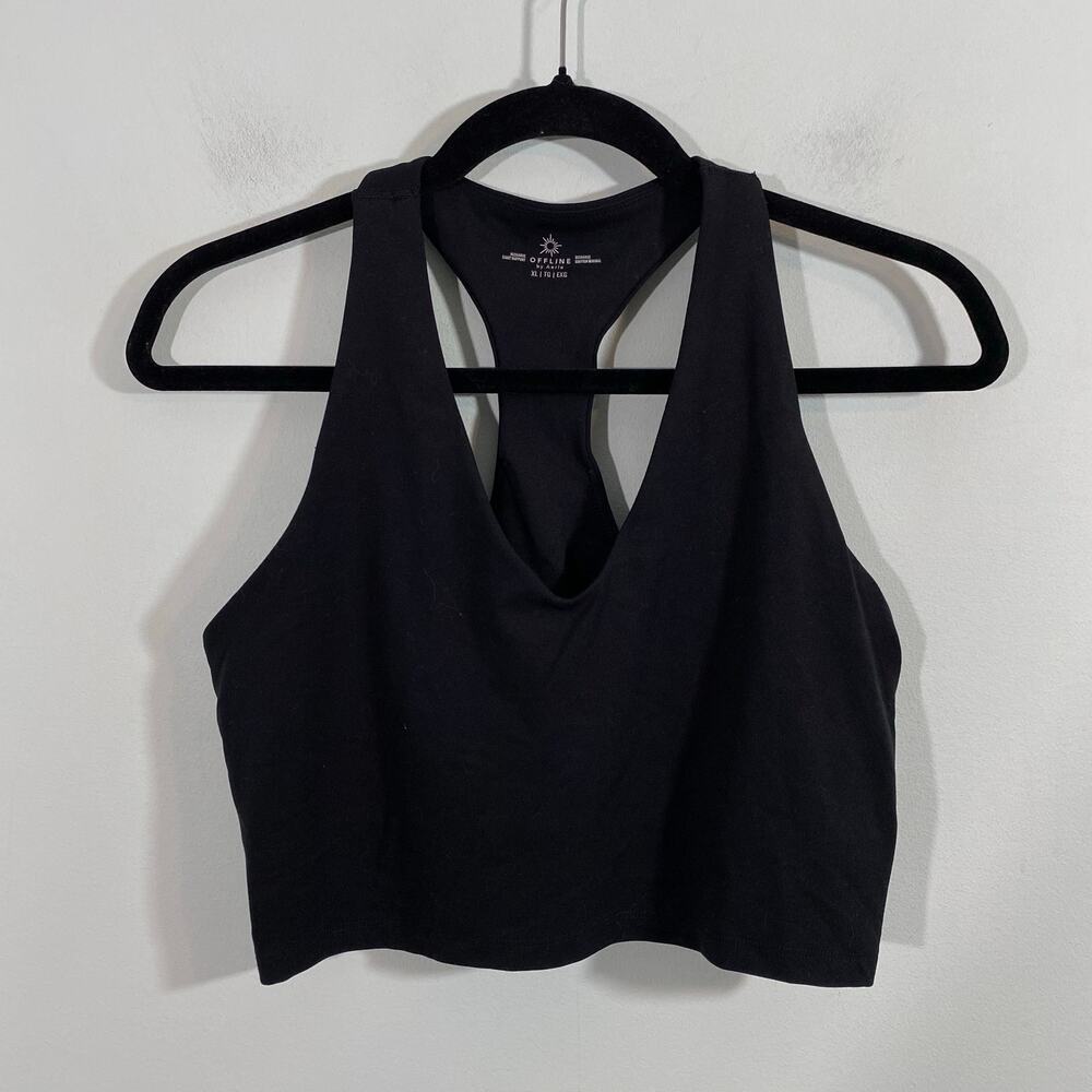 Offline by Aerie Women Black Recharge Least Support Sport Bra Size XL